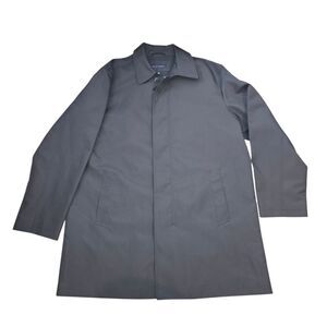 Banana Republic VTG '04 Black‎ Polyester Knee Length Mac Raincoat Men's Sz XL